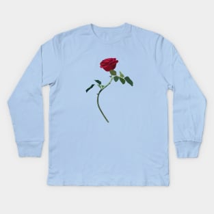 rose beauty and the beast Kids Long Sleeve T-Shirt